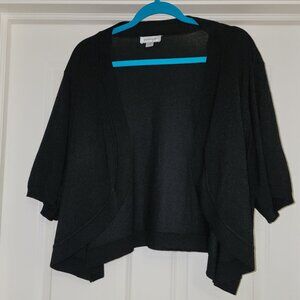 Avenue Black Short Sleeve Wrap Jacket